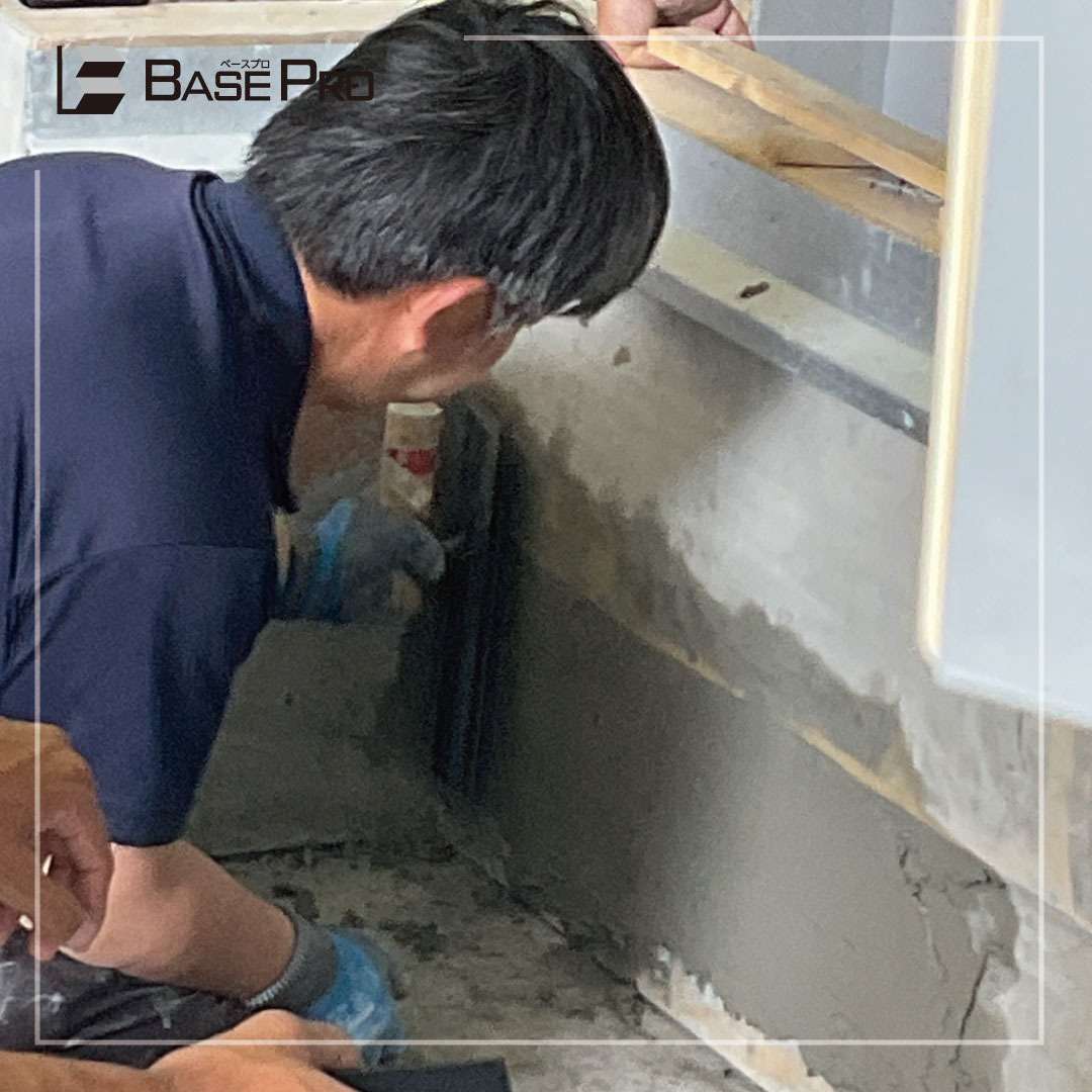 岐阜から全国へ、基礎巾木左官塗装工事ベースプロ代理店研修は本日も実施中です。